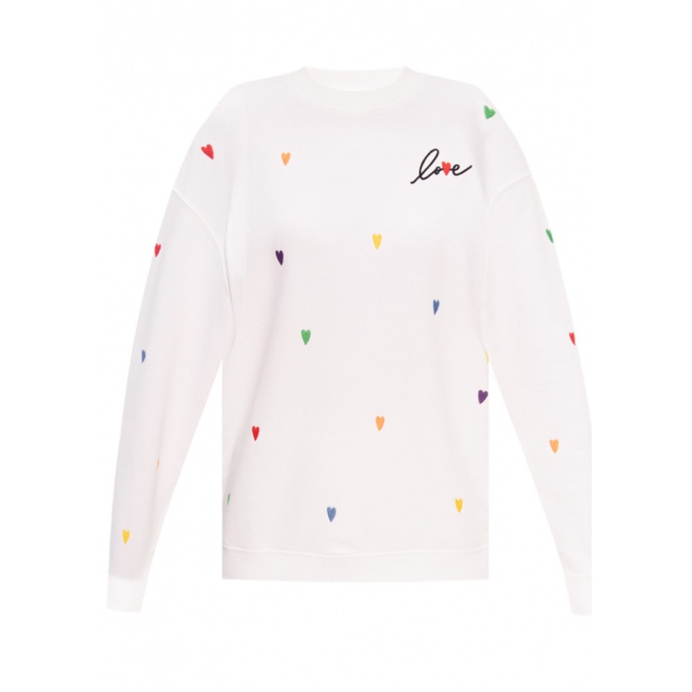 Kate Spade Rainbow Embroidered Hearts Sweatshirt